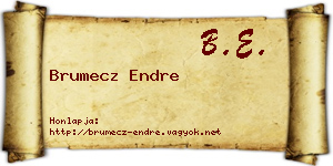 Brumecz Endre névjegykártya